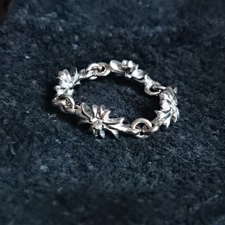 クロムハーツ(Chrome Hearts)のクロムハーツ タイニーe chクロスリング 18K ホワイトゴールド ダイヤモン(リング(指輪))