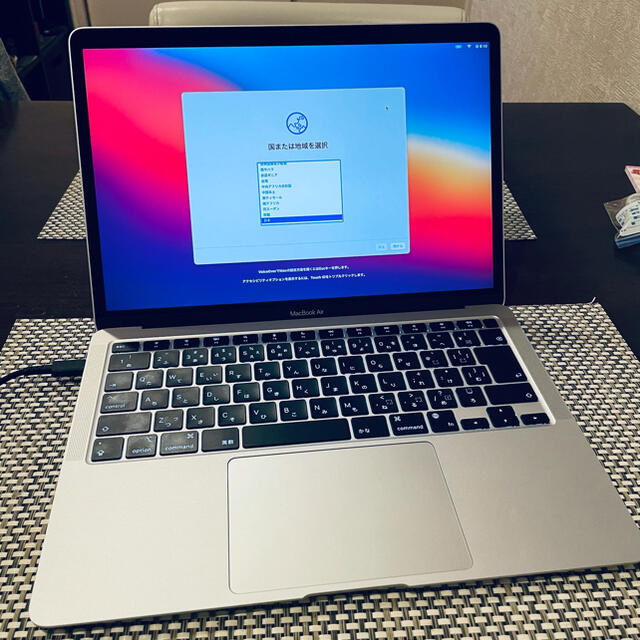 Mac (Apple)(マック)のMacBook air2020 m1シルバー/8GB/256GB/JIS/美品 スマホ/家電/カメラのPC/タブレット(ノートPC)の商品写真