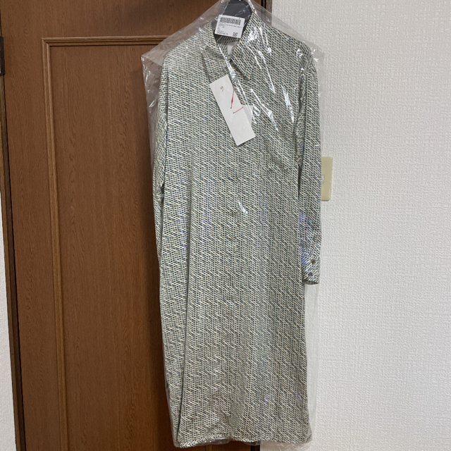 【美品】6(ROKU) SQUERE COT PRINT DRESS/ワンピース