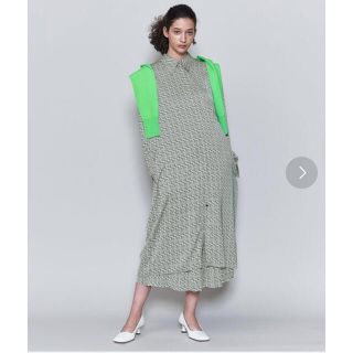 ビューティアンドユースユナイテッドアローズ(BEAUTY&YOUTH UNITED ARROWS)の＜6(ROKU)＞SQUARE DOT PRINT DRESS 36 ロク(ロングワンピース/マキシワンピース)