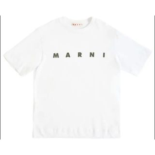 マルニ(Marni)の【新作】MARNI ロゴTシャツ　ホワイト　14(Tシャツ(半袖/袖なし))