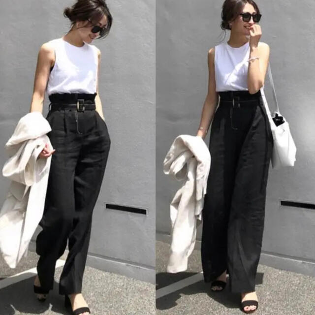 ZARA 100% リネン ベルト付きパンツ 2675/418 ZARA］100% リネン ベルト付きパンツ 2675/418 (ZARA/デニム