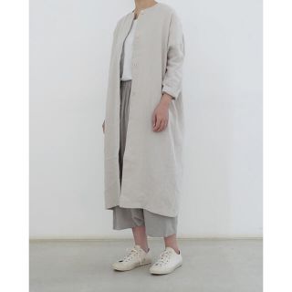 エヴァムエヴァ(evam eva)のevameva＊raising linen coat＊レイジングリネンコート新品(スプリングコート)