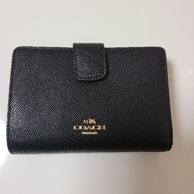 2cm専用 COACH コーチ 二つ折り財布　ブラック　黒　折り財布