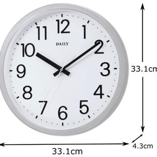 掛け時計 フラットフェイス シルバー シンプル 立体表示 経済的 事務所 家庭(掛時計/柱時計)