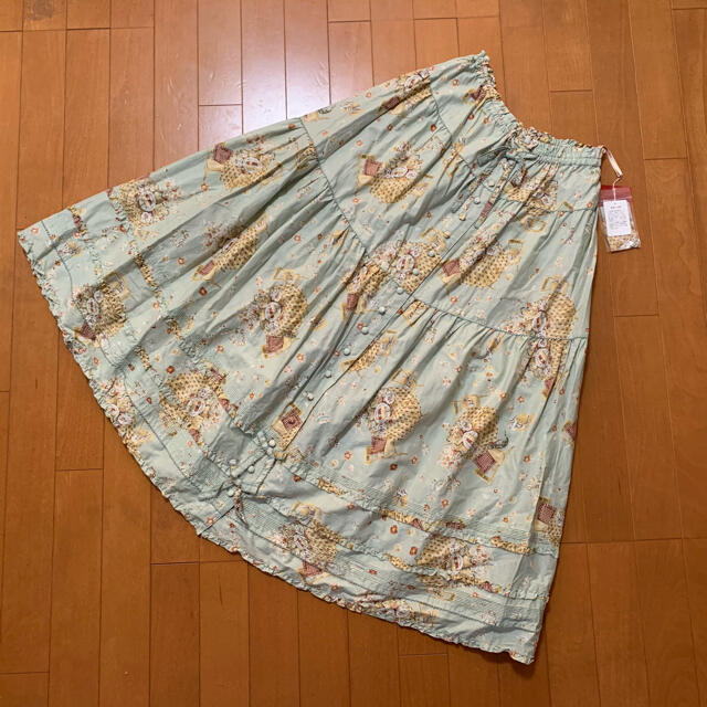 新品☆ ピンクハウスの2019年草上のお茶会ptローンロングスカート
