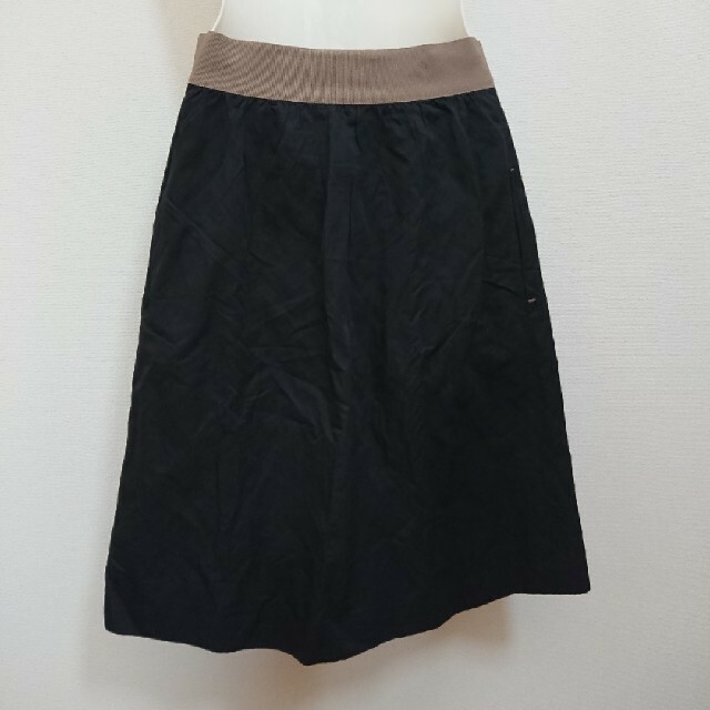 PAULE KA(ポールカ)のポールカ センタープリーツスカート フレアスカート ウエストリボンスカート レディースのスカート(ひざ丈スカート)の商品写真