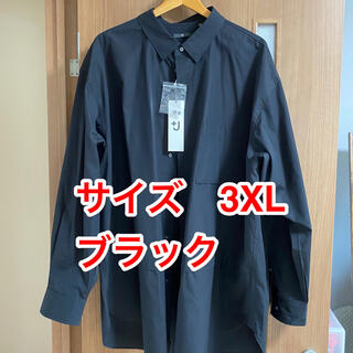 ユニクロ(UNIQLO)の20aw +J スーピマコットンオーバーサイズシャツ 3XL  黒 プラスジェイ(シャツ)