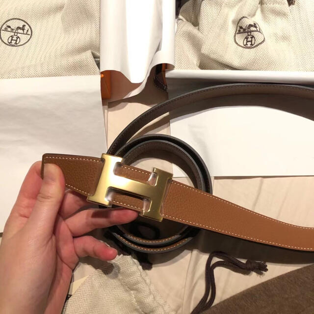 Hermes - エルメス メンズHバックルベルト リバーシブルの通販 by ゆい