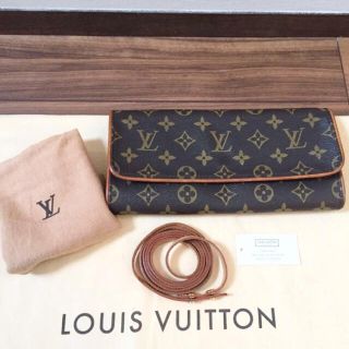 ルイヴィトン(LOUIS VUITTON)の【美品 保存袋付き】正規品 ルイヴィトン ポシェットツインGM ショルダーバッグ(ショルダーバッグ)