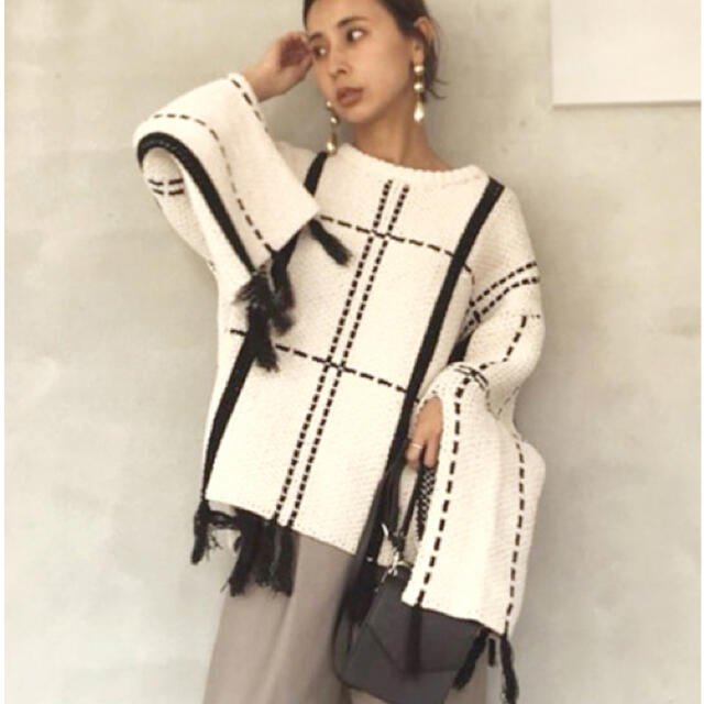 Ameri VINTAGE(アメリヴィンテージ)の訳あり　Ameri Vintage SHOUJI BRAID KNIT TOP レディースのトップス(ニット/セーター)の商品写真