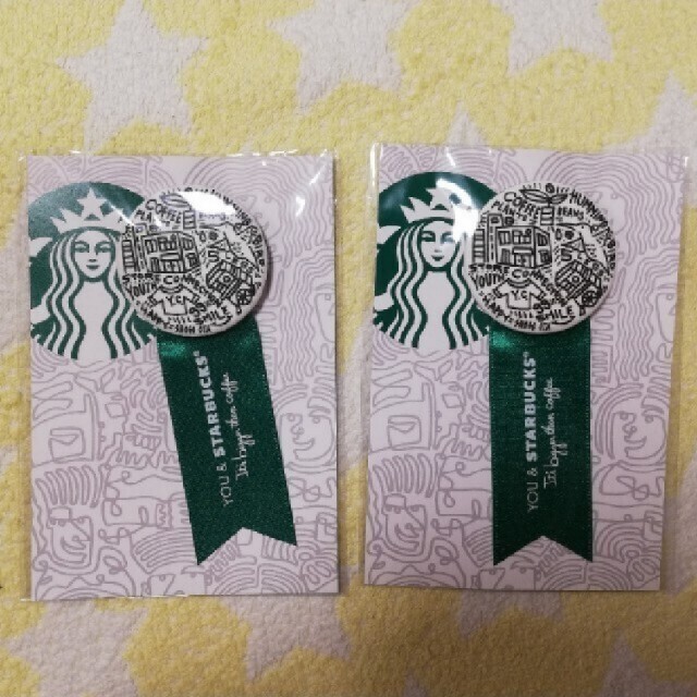 Starbucks Coffee(スターバックスコーヒー)のスタバ　リボンバッジセット エンタメ/ホビーのコレクション(ノベルティグッズ)の商品写真