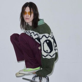 マルタンマルジェラ(Maison Martin Margiela)のBlack weirdos 陰陽ニット　ニット(ニット/セーター)