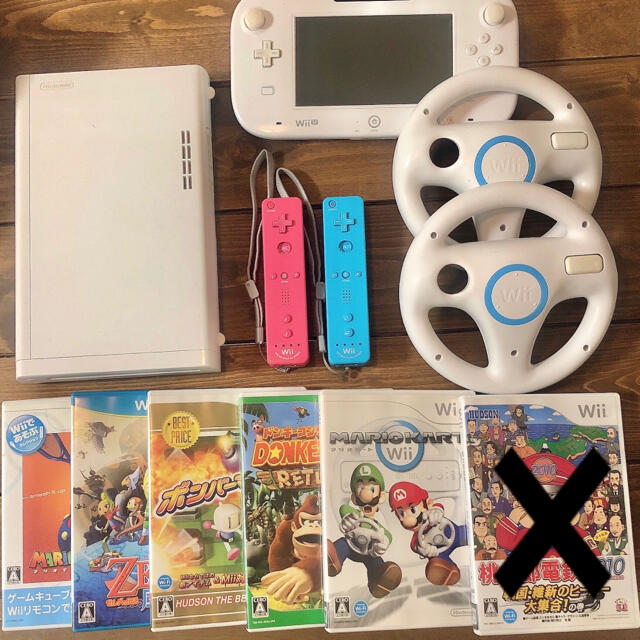 家庭用ゲーム機本体wiiU ＊本体＋ソフト5本セット