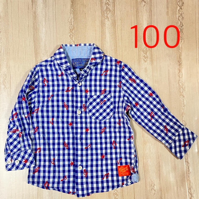 Groovy Colors(グルービーカラーズ)のチェック  シャツブラウス 100 キッズ/ベビー/マタニティのキッズ服男の子用(90cm~)(ブラウス)の商品写真