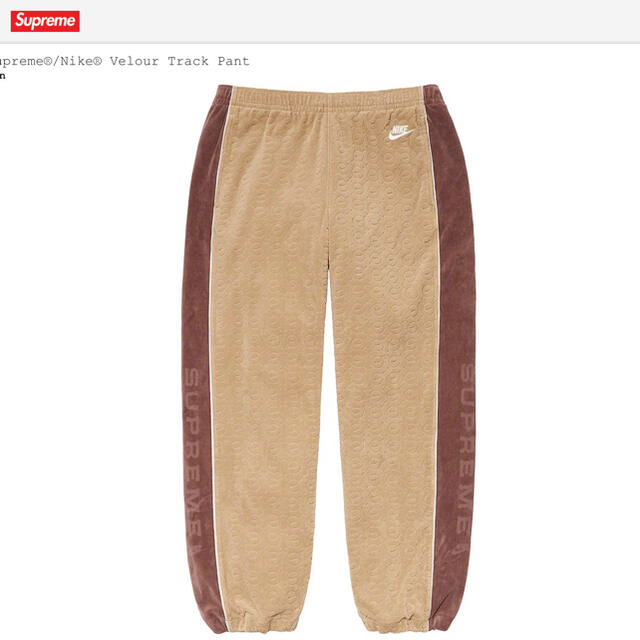 メンズSupreme Nike Velour TRACK Pant M