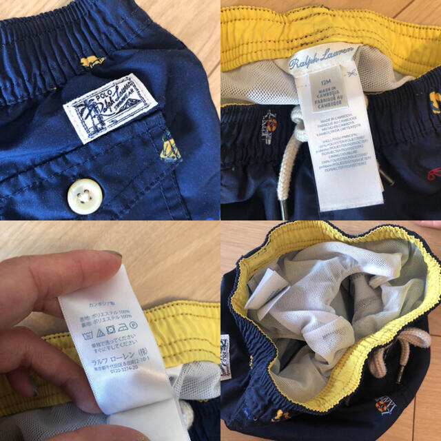 Ralph Lauren(ラルフローレン)のラルフローレン  12M 水着 ショートパンツ　ネイビー キッズ/ベビー/マタニティのベビー服(~85cm)(水着)の商品写真