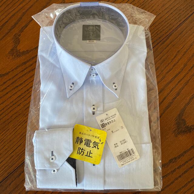 長袖ワイシャツ　ボタンダウン　ブルー　Mサイズ メンズのトップス(シャツ)の商品写真