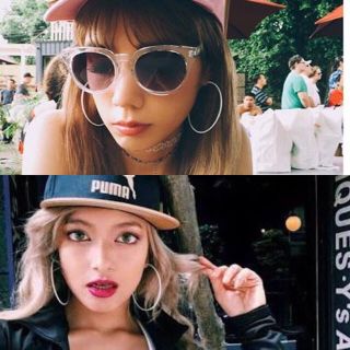 新品 フープピアス ゴールド 6センチ ピアス ローラ 仲里依紗 海 キャップ(ピアス)