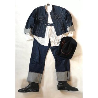 ヴィヴィアンウエストウッド(Vivienne Westwood)のGETEMONTS × UNIQLO デニム・リヴァーシブル・ジャケット Lの(Gジャン/デニムジャケット)