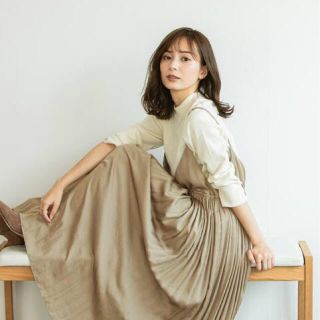 スピックアンドスパン(Spick & Span)の新品【Asami Nakamura×NOBLE】消しプリーツキャミワンピース◆(ロングワンピース/マキシワンピース)