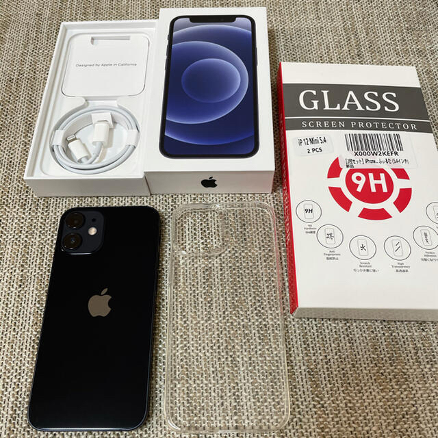 053 iPhone12mini 128Gストア版シムフリー/純正新品バッテリー