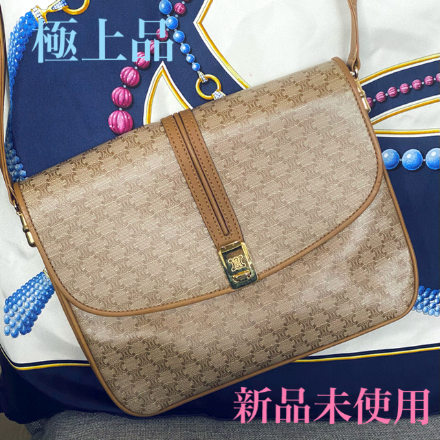 ショルダーバッグ★¥70000から更にお値下げ★オールドセリーヌマカダム柄ショルダーバッグ★