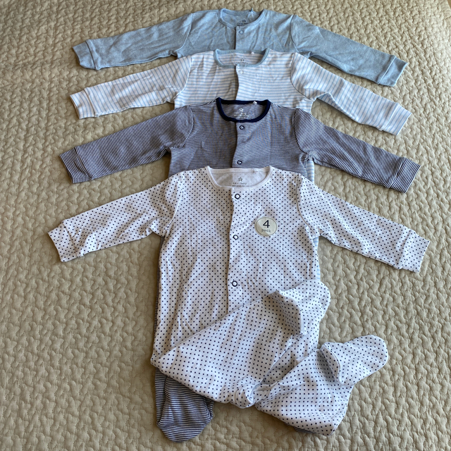 NEXT(ネクスト)のネクストベビー♡ロンパース4枚 6-9month キッズ/ベビー/マタニティのベビー服(~85cm)(ロンパース)の商品写真