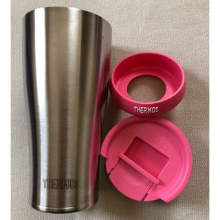 サーモス(THERMOS)のTHERMOS真空断熱タンブラー400ml 蓋・底カバー付(タンブラー)