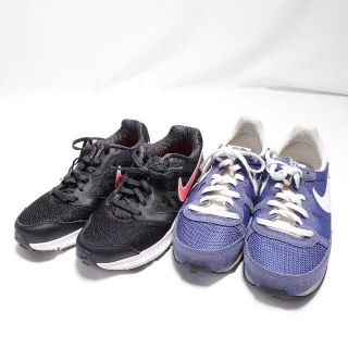 ナイキ(NIKE)の■NIKE　スニーカー　紺　黒　レディース　24/24.5㎝　2点セット(スニーカー)