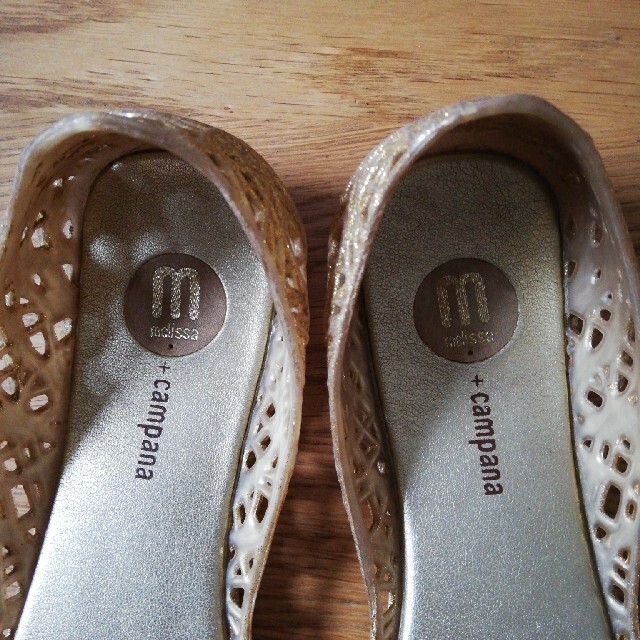 melissa(メリッサ)のメリッサ　パンプス　ジグザグ　サンダル　ゴールド　campana　カンパーナ レディースの靴/シューズ(ハイヒール/パンプス)の商品写真