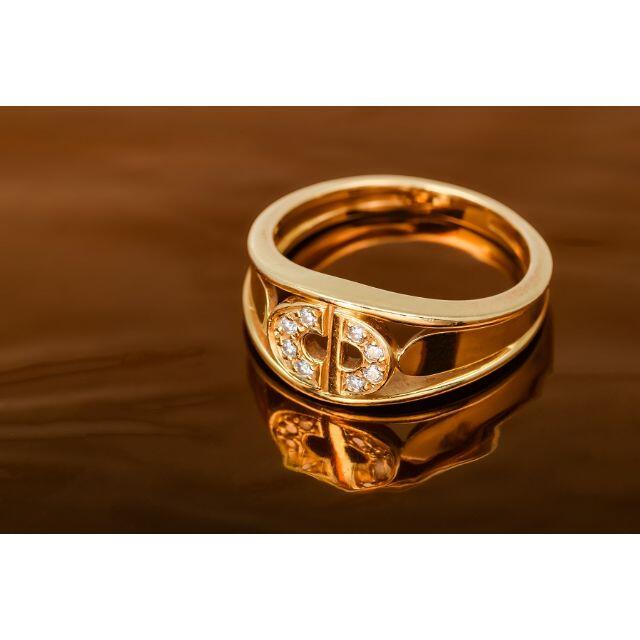 Dior(ディオール)のDior 750YG ダイヤモンド リング 品番d20-6 レディースのアクセサリー(リング(指輪))の商品写真