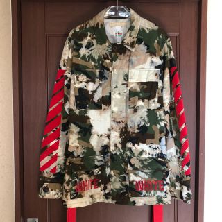 希少】バージル オフホワイトOff white 迷彩 パーカー カモフラージュ-