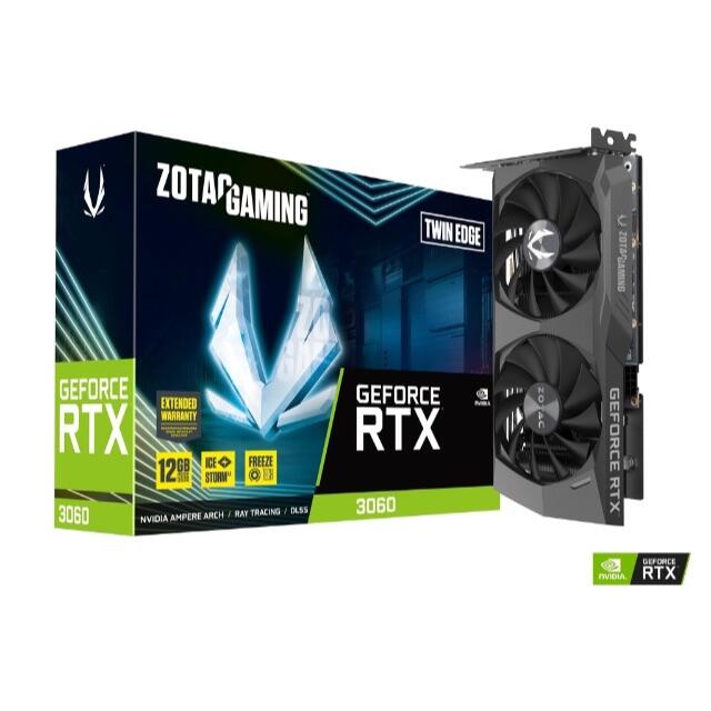 3584ビデオメモリZOTAC GeForce RTX 3060 Twin Edge GPU　グラボ