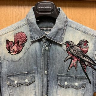ドルチェアンドガッバーナ デニムシャツ 刺繍 超美品 値下げ不可!