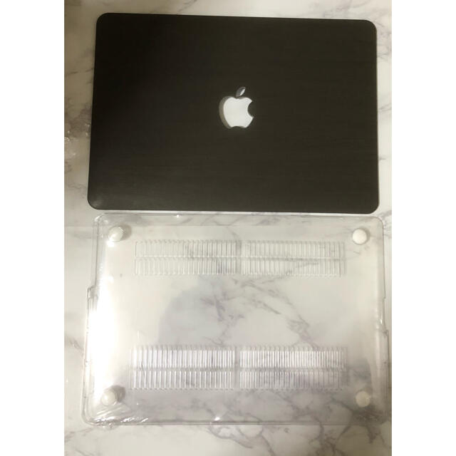 MacBook Pro/Air 13インチ ケース カバー 保護 ブラウン　木 スマホ/家電/カメラのPC/タブレット(PCパーツ)の商品写真