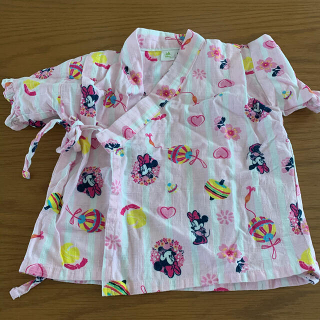 Disney(ディズニー)のミニー甚平90センチ キッズ/ベビー/マタニティのキッズ服女の子用(90cm~)(甚平/浴衣)の商品写真