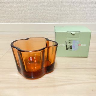 イッタラ(iittala)のイッタラ　キャンドルホルダー　セビリアオレンジ　アアルト(テーブル用品)