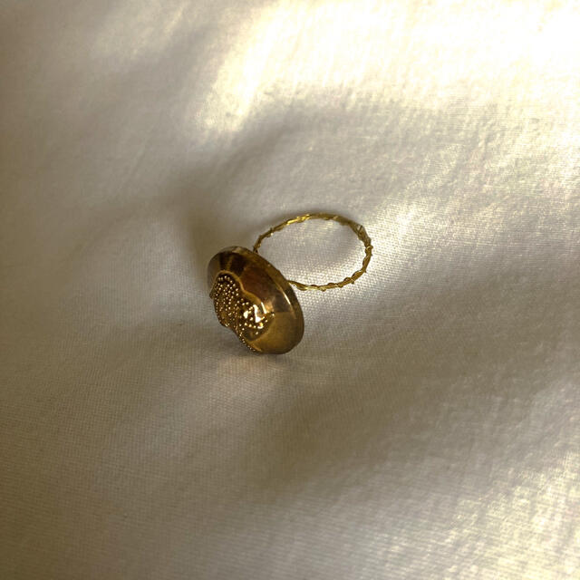 flower(フラワー)の୨୧ Vintage rétro cheetah Button Ring ハンドメイドのアクセサリー(リング)の商品写真