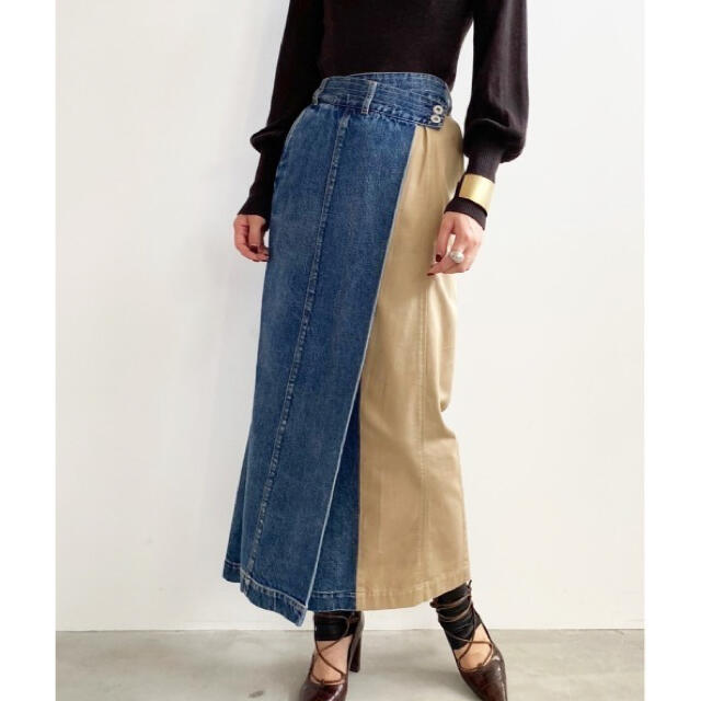 Ameri VINTAGE(アメリヴィンテージ)のAmeri♡SWITCH PENCIL DENIM SKIRT レディースのスカート(ロングスカート)の商品写真