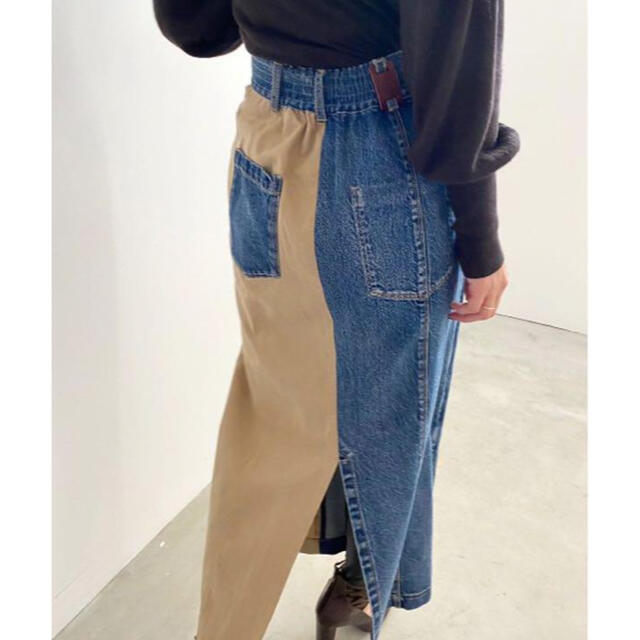 Ameri VINTAGE(アメリヴィンテージ)のAmeri♡SWITCH PENCIL DENIM SKIRT レディースのスカート(ロングスカート)の商品写真