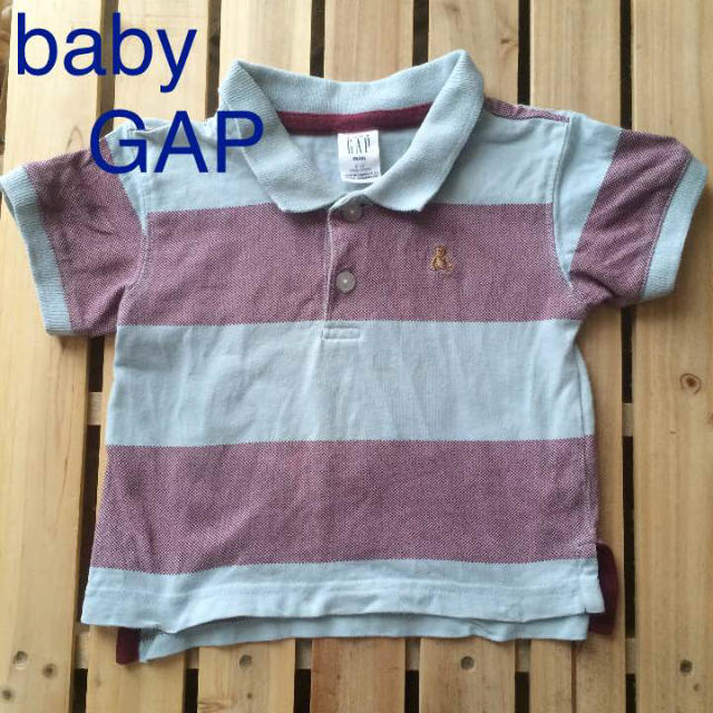 babyGAP(ベビーギャップ)の☆ベビーギャップ☆ボーダーポロシャツ☆ キッズ/ベビー/マタニティのベビー服(~85cm)(シャツ/カットソー)の商品写真