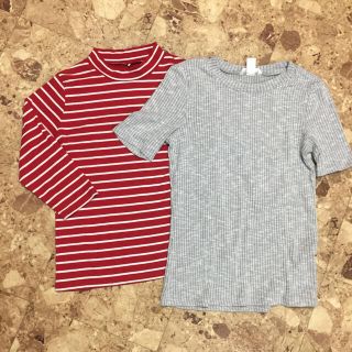 エイチアンドエム(H&M)の2点セット ボーダー シンプル トップス(セット/コーデ)