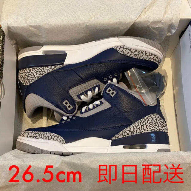 NIKE(ナイキ)のNIKE AIR JORDAN3 RETRO midnightnavy 26.5 メンズの靴/シューズ(スニーカー)の商品写真