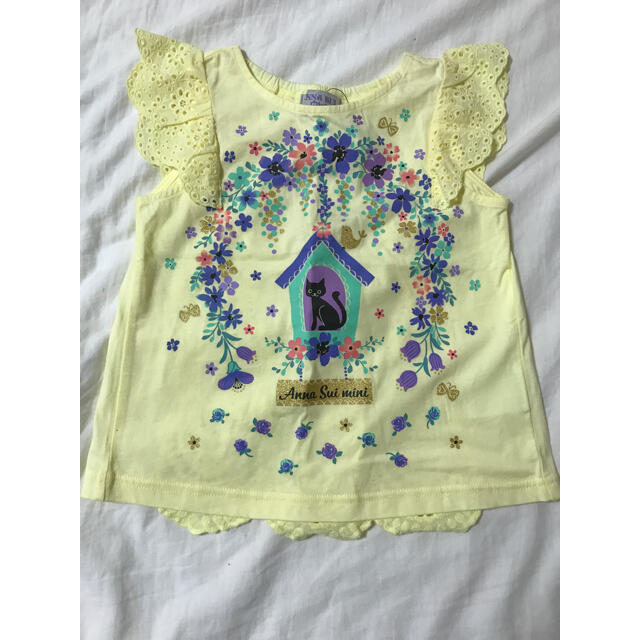 ANNA SUI mini(アナスイミニ)のアナスイミニ　110 黄色　ネコ キッズ/ベビー/マタニティのキッズ服女の子用(90cm~)(Tシャツ/カットソー)の商品写真