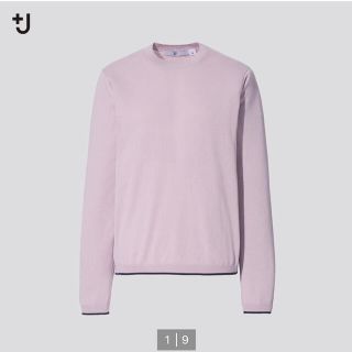 ユニクロ(UNIQLO)のUNIQLO ＋Ｊジルサンダー　シルクコットンクルーネックセーターＬ(ニット/セーター)