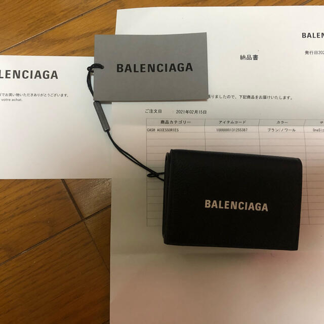 BALENCIAGA 三つ折り財布 ロゴ キャッシュ ミニウォレット