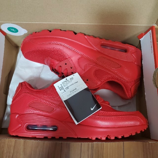 スニーカー新品 NIKE AIR MAX 90 university red 27cm