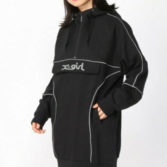 X-girl(エックスガール)の新品 X-girl  SWEAT ANORAK ワンピース レディースのワンピース(ひざ丈ワンピース)の商品写真