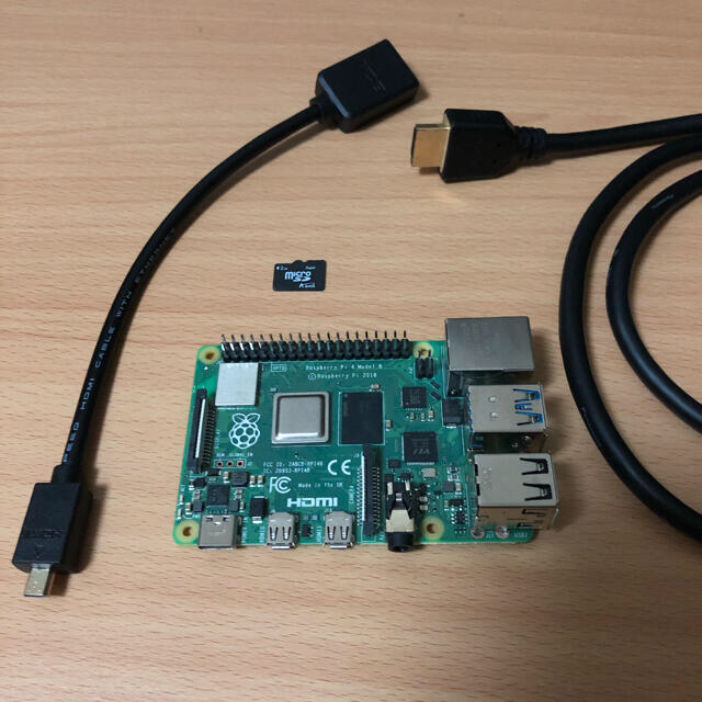 Raspberry Pi 4 4GB 本体 ケース 電源 HDMI付　動作確認済